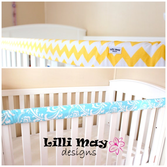 Teething Rail Cover// Cot Crib Rail Cover//100 by LilliMaydesigns
