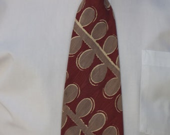 Vintage Bold Motif Menswear Necktie