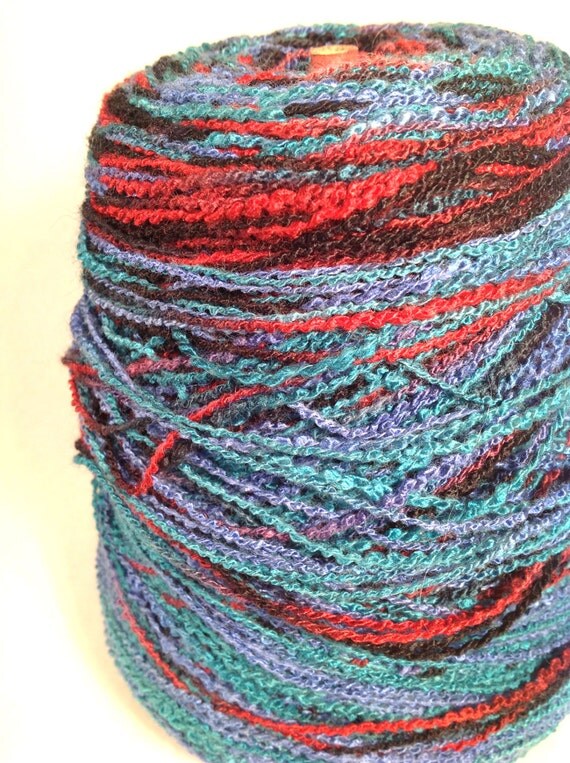 Multicolor Acrylic Variegated Yarn Cone Teal Blue by Schplinky