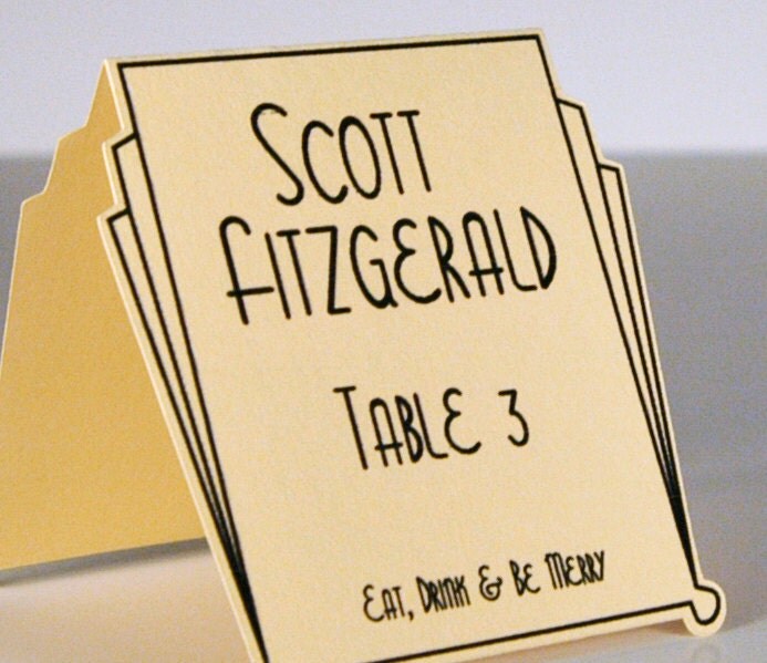 Art Deco Escort & Placecards 75 Personalized