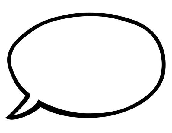 INSTANT DOWNLOAD Blank Speech Bubbles 8.5 X 11 by BsquaredDesign