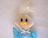 Chick on a stick, use as a Cake toper , Decoration, Doll or Puppet. Kids party, baby shower, new born baby, boy, toddler, spring, easter. Il_170x135