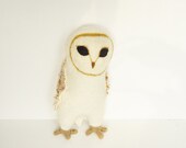 Barn Owl stuffed toy. Owl plush toy