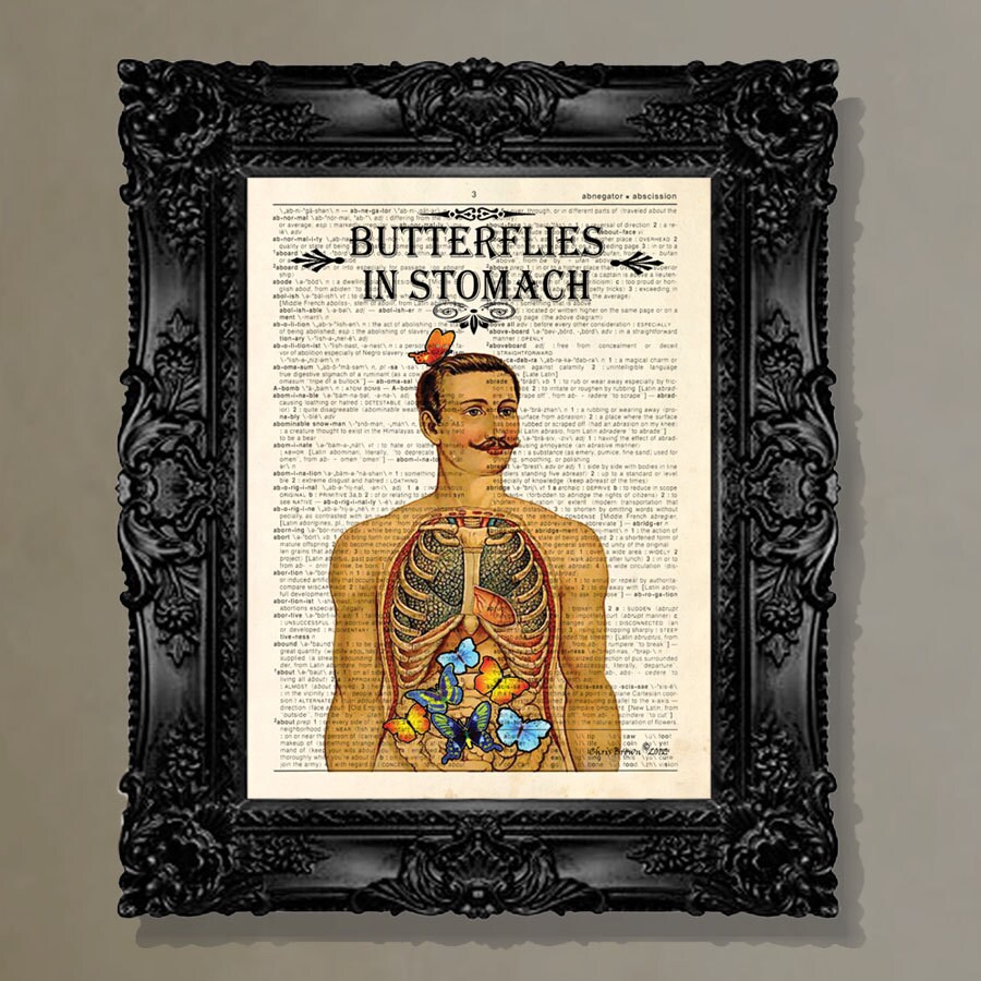 Dictionary Print Butterflies in the Stomach by ArtOfThePage