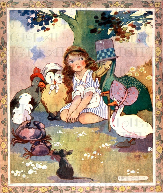 Sweet Animals With ALICE. Alice in Wonderland Digital