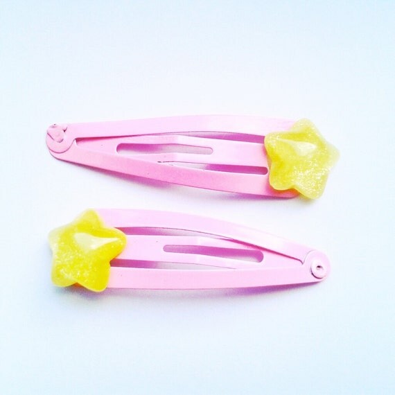 kawaii fairy kei shooting star hairclips