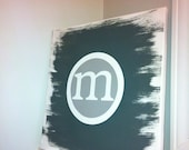 mini monogram canvas wall art - customized and personalized