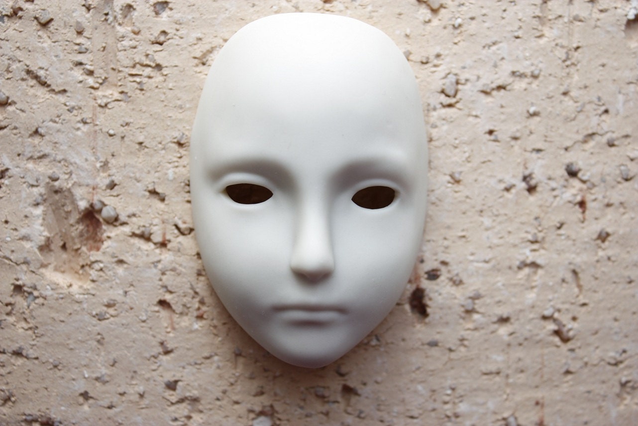 SALE 50 OFF Ceramic  Bisque  Mask 