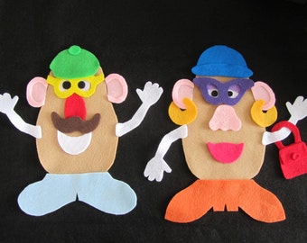 Mr. and Mrs. Potato Head Pieces for Felt Board