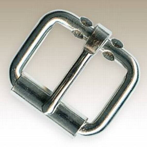 Roller Belt Buckle 1 1/2 inch Nickel Plated Steel Pack 5