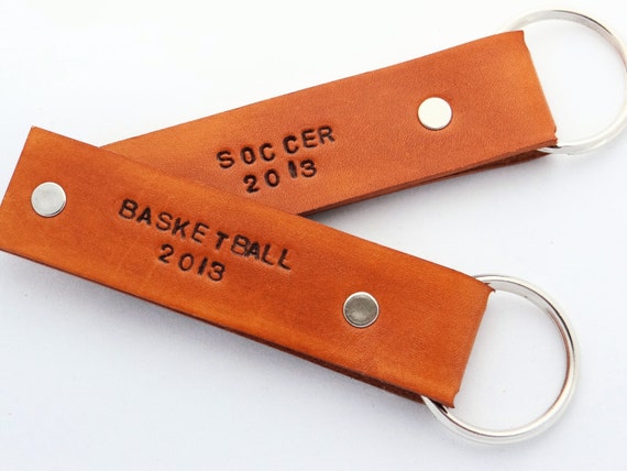 Personalized COACH Gift Leather Key Fob / Sports Key chain