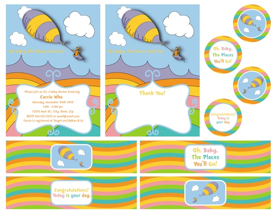 The Places You'll Go Party Pack - DIY - Printable Il_570xn