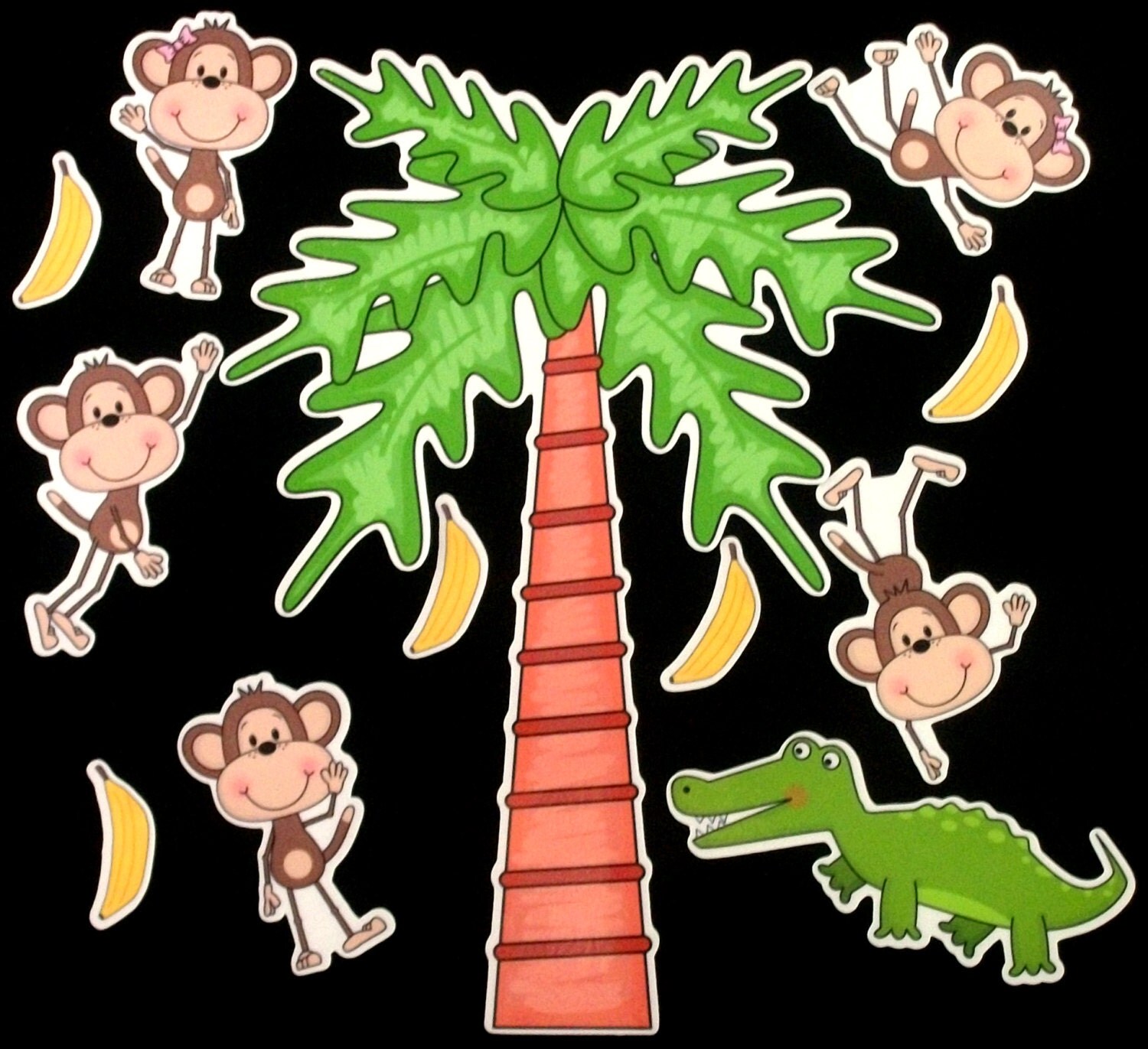 Five Little Monkeys Swinging from a Tree Magnet Board by byMaree