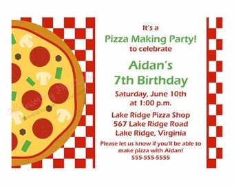 Printable Pizza Party Invitation