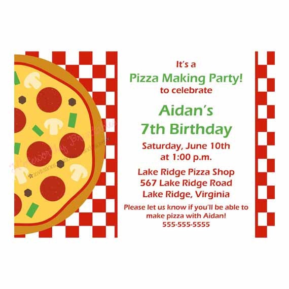 Pizza Party Invitations Free 6