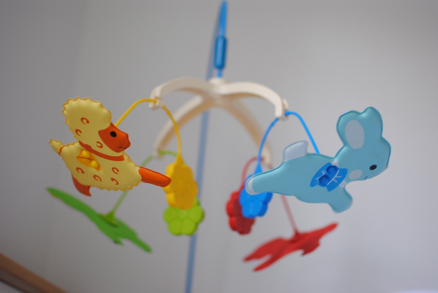 Vintage Crib Mobile Fisher Price Dancing Animals