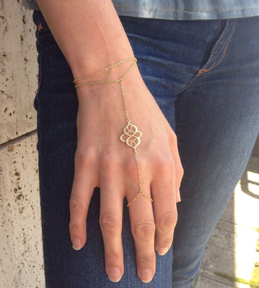 Finger Bracelet Sterling Silver Bracelet Rose Gold Bracelet