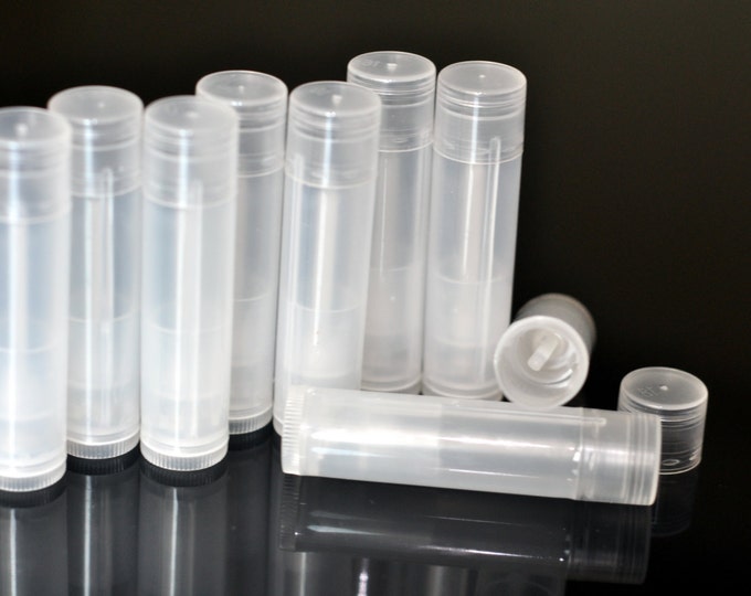50 pcs 5g Transparent Cosmetic Lip Balm Tubes Lipstick Empty Container Tubes