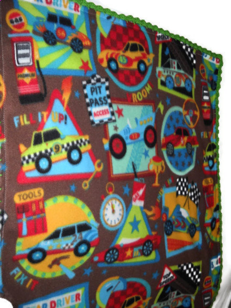 Fleece Nascar BlanketHot Wheels by BabyBlanketsAndETC on Etsy