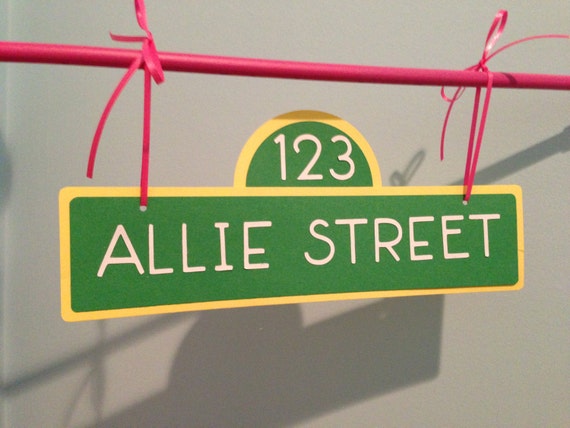 Personalized Street Signs >> Items similar to Personalized Sesame Street Sign for pole Birthday on Etsy Personalized Street Signs >> Items similar to Personalized Sesame Street Sign for pole Birthday on Etsy