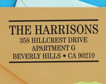 CUSTOM ADDRESS STAMP, personalized pre inked address stamp, pre inked custom address stamp, return address stamp with proof - Stamp b5-30