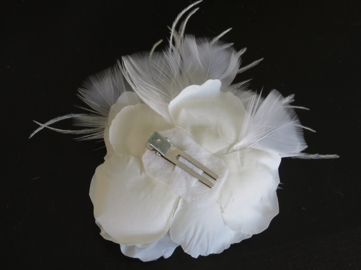 IvoryWhite Bridal Flower Hair Clip Wedding Accessory