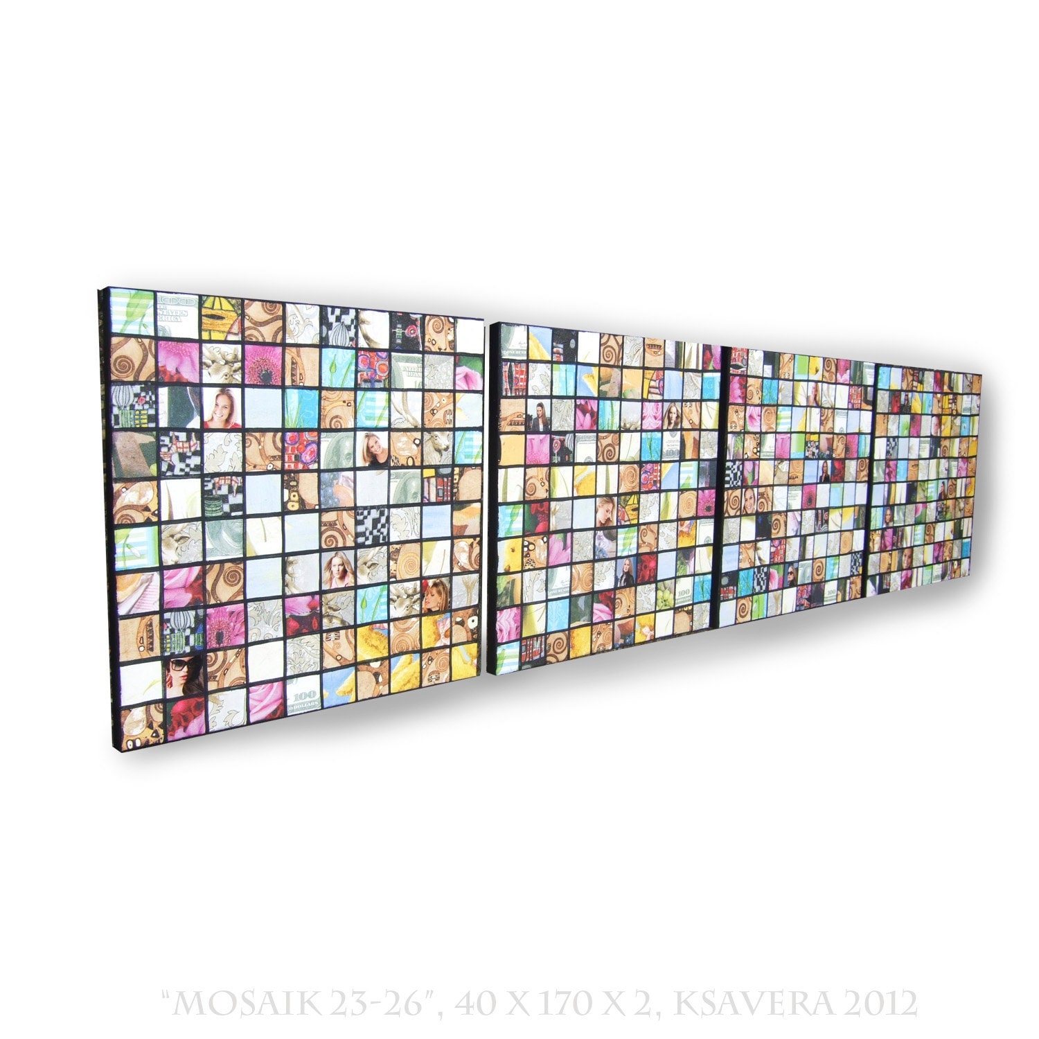 Long Wall Art napkins decoupage mosaic on canvas long vertical abstract art Long Wall Art napkins decoupage mosaic on canvas long vertical abstract art