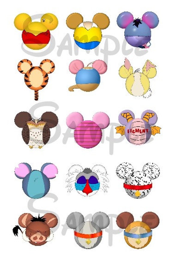 Various Disney character inspired Mickey head by SwirlyColorPixels