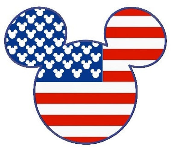 Download American Flag DIGITAL printable Mickey head file DIY