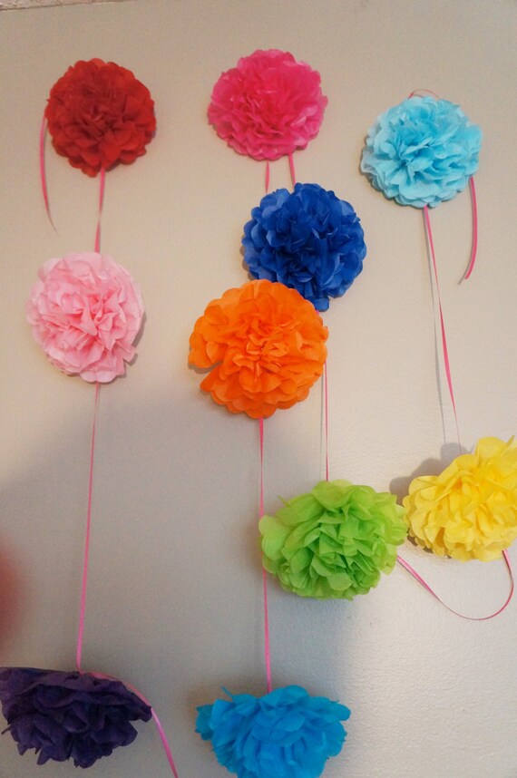Paper Flower Garland 12 Feet Choose Your Own Colors