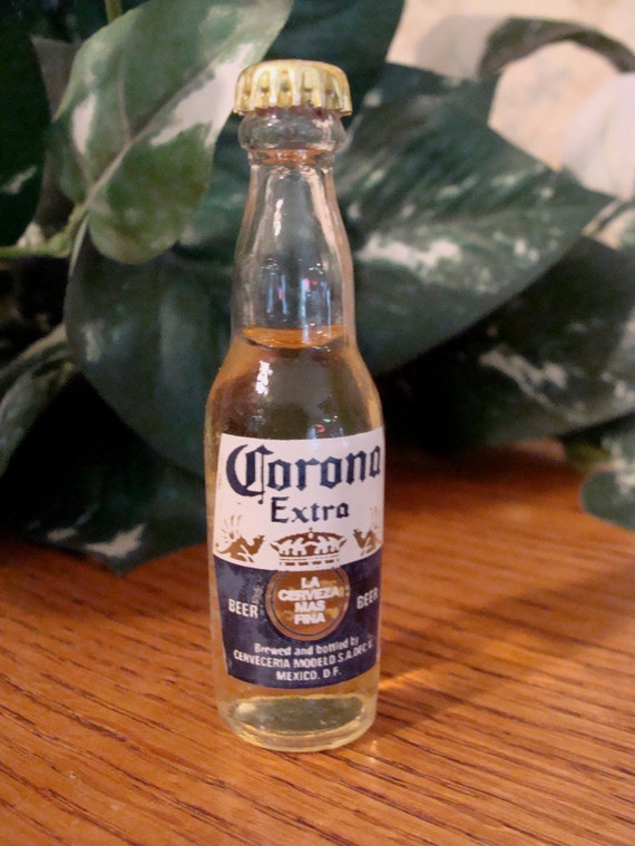 RESERVED for Amy S...Mini Glass CORONA Beer Bottle w/ Liquid 3
