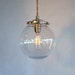 Modern Mid Century Globe Pendant Light Clear 10 Globe