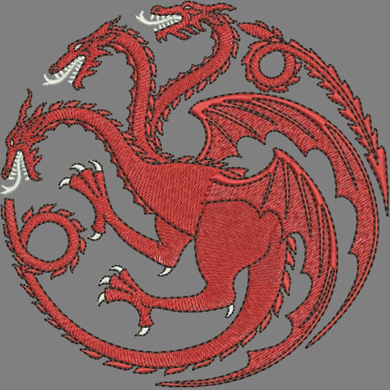 Machine Embroidery Design Instant Download - Dragon (Three-Headed) Game ...