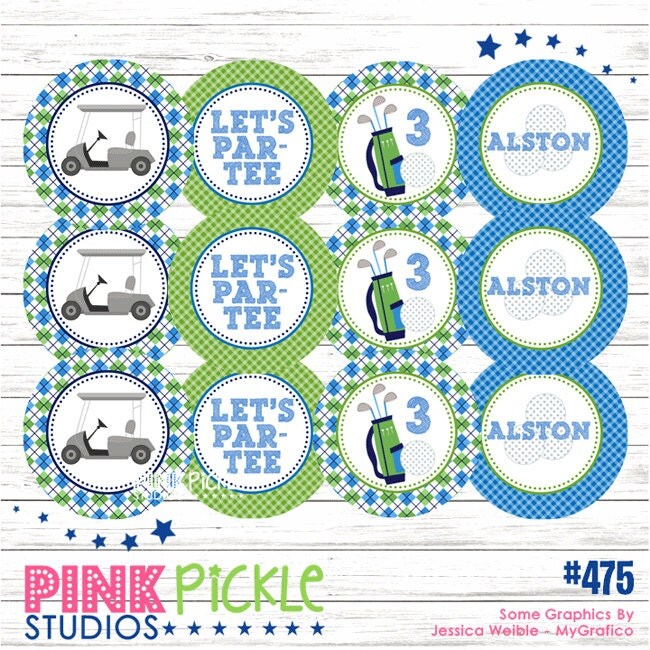 Golf Cupcake Toppers DIY Cupcake Toppers Printable Cupcake