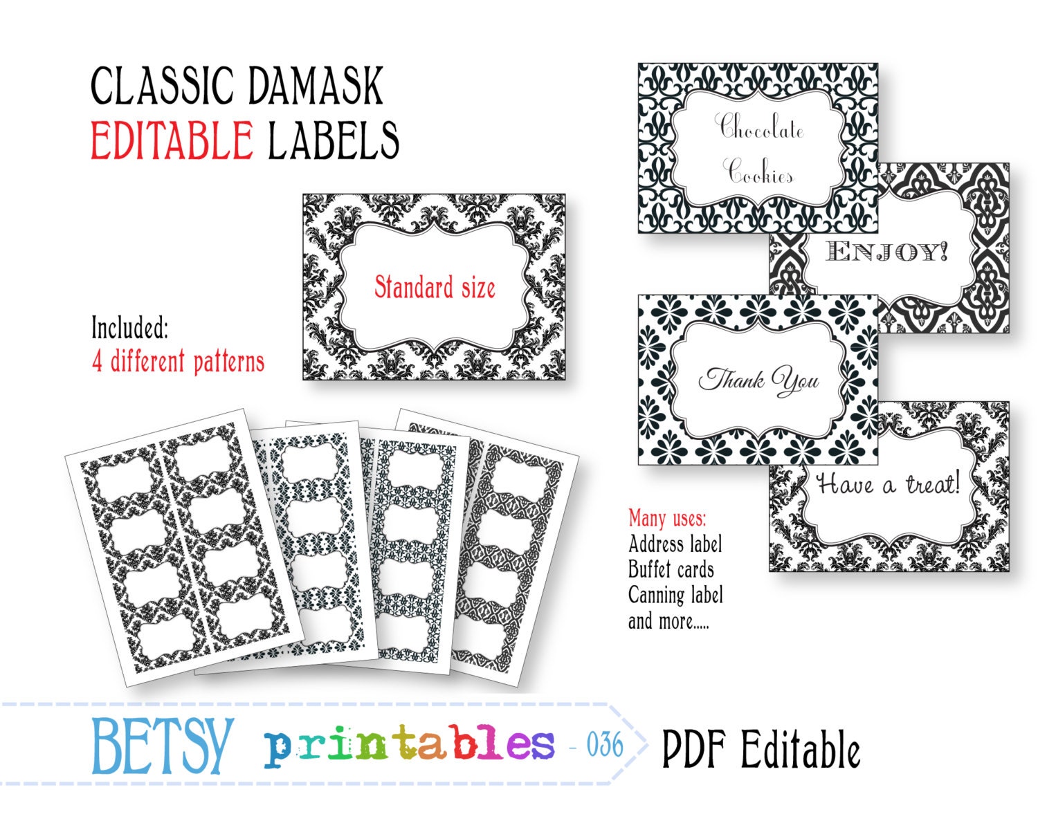 editable labels or tags damask digital labels or tags pdf