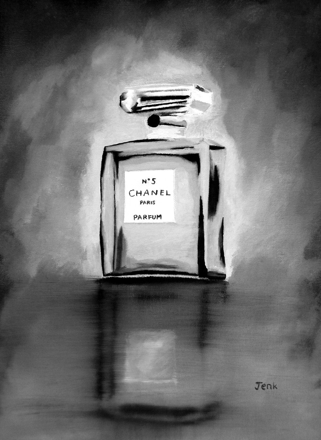 ART PRINT of Chanel No.5 Perfume Black and White Edition