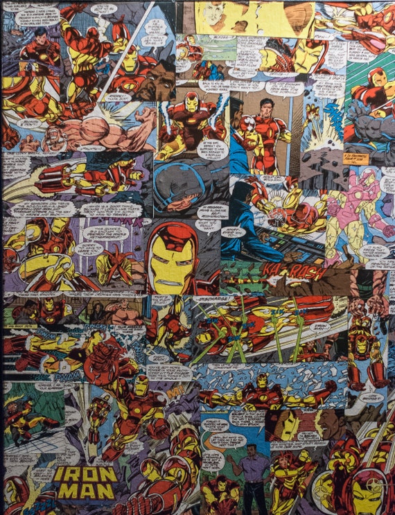 Iron Man 16x20 Comic Collage