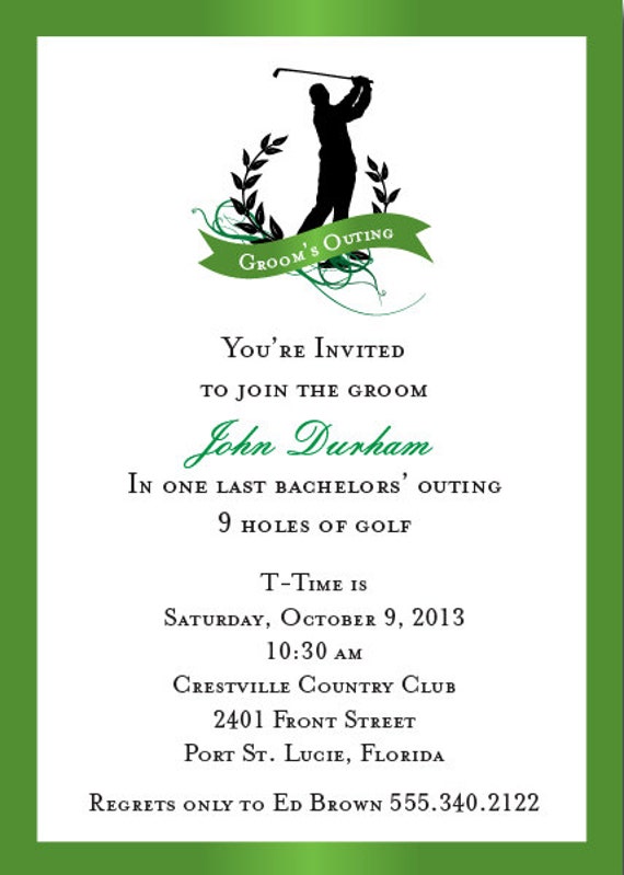 Golf Themed Invitation