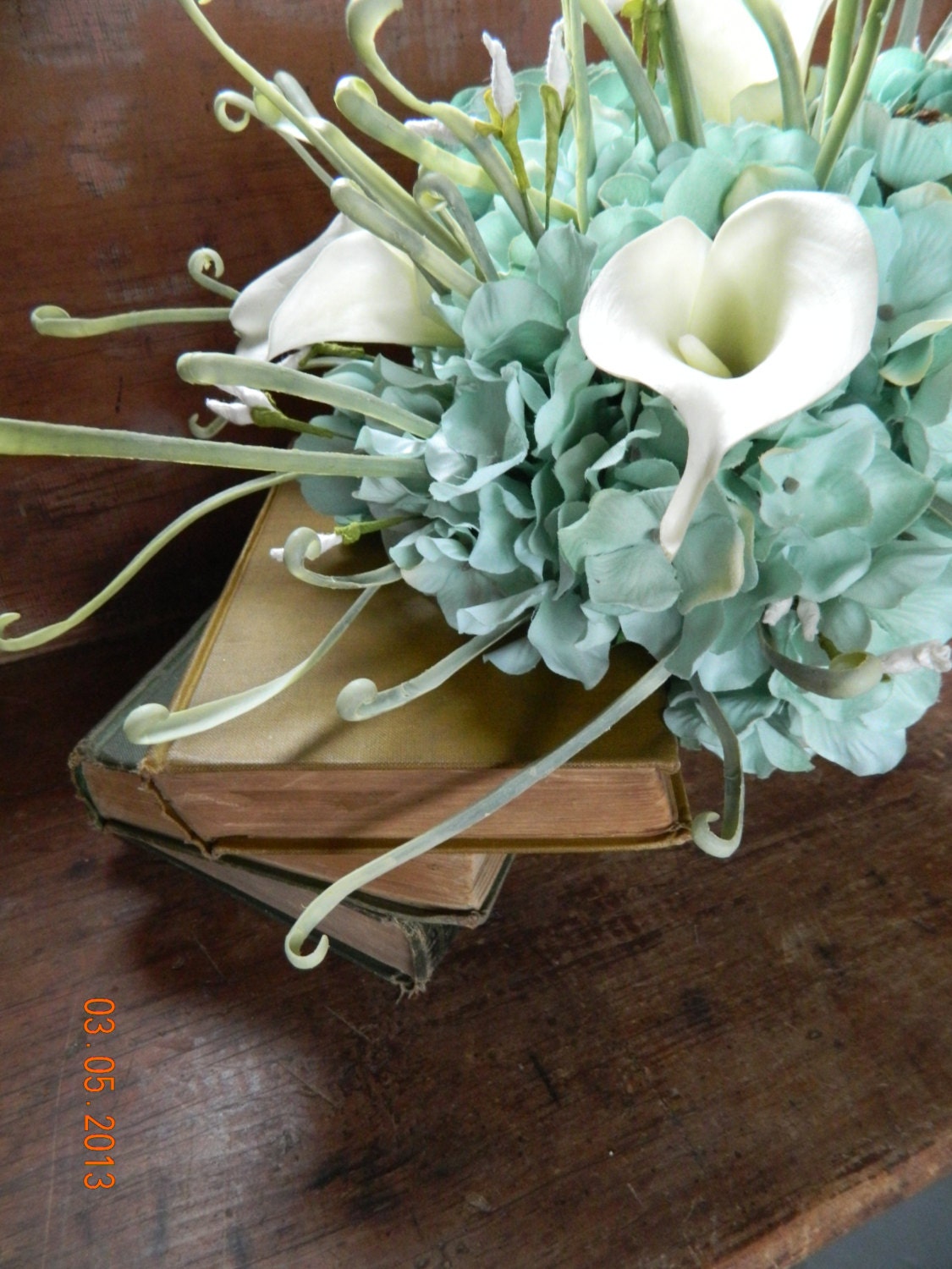 Bride Bouquet Mint Green Flowers