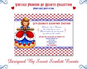 Vintage Valentines Princess of Hearts Collection - PRINTABLE CUSTOMIZED INVITATION - Sweet Scarlett Events Il_170x135