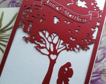 Die Cut Tree Wedding Invitations 7