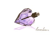 Diesel Loverdose Fragrance - Watercolor perfume bottle illustration