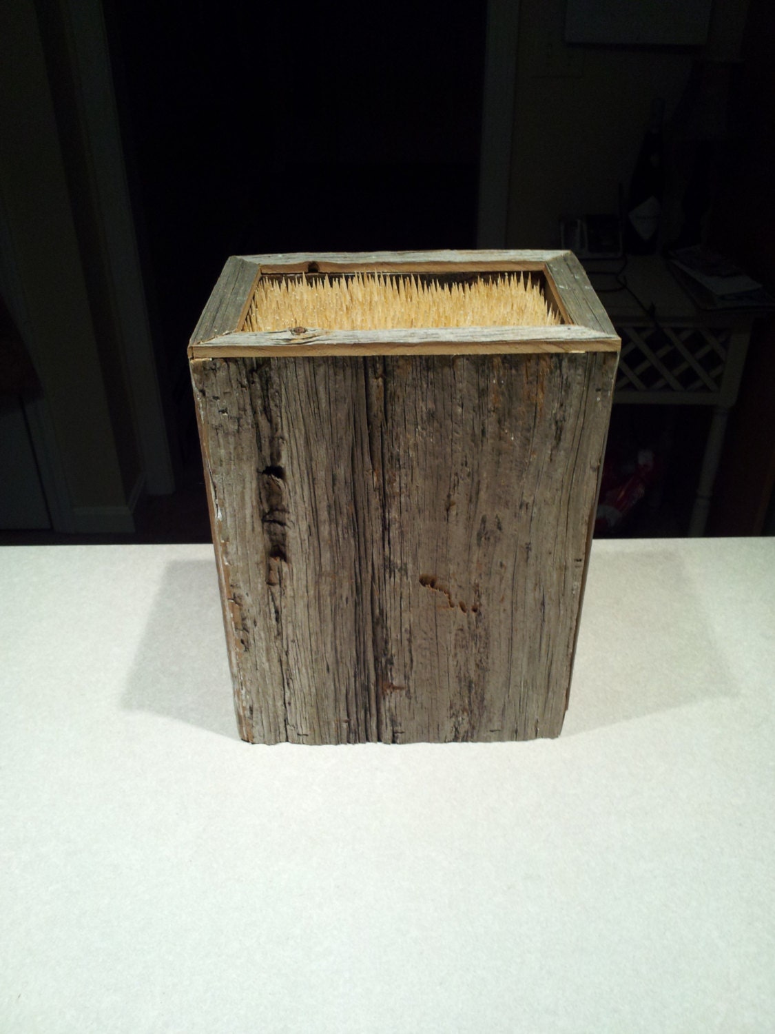 Rustic Reclaimed Wood Knife Block