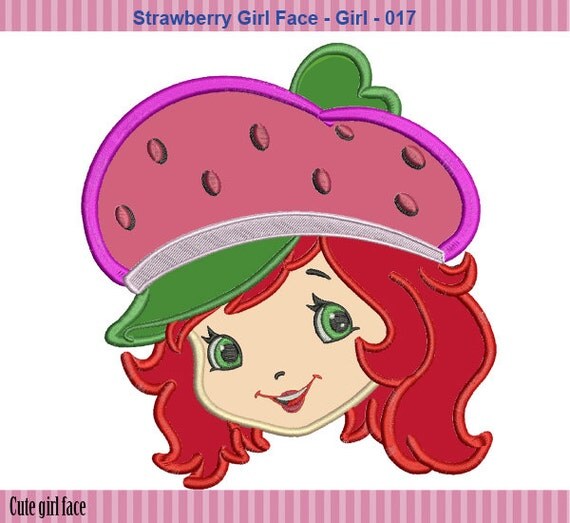 Strawberry Shortcake applique Machine by GLStitchStudio on Etsy