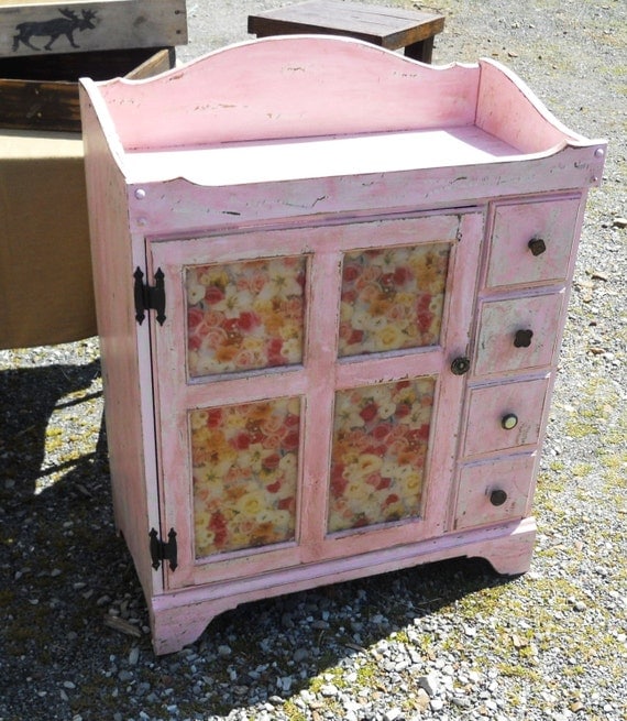 distressed changing table