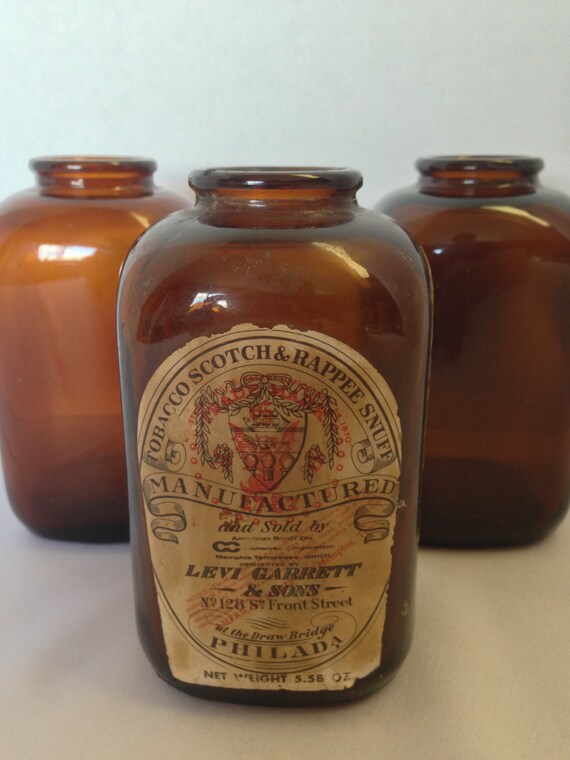 Vintage Levi Garrett & Sons Snuff Jars Set of 3