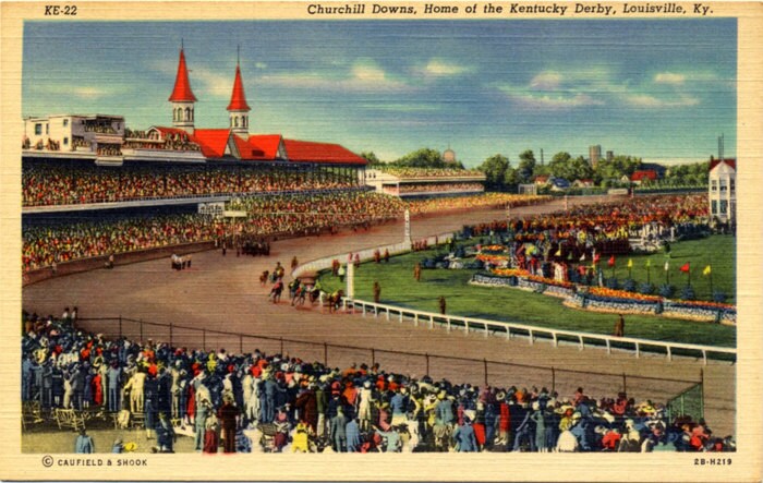 Kentucky Derby Churchill Downs Louisville Vintage Postcard