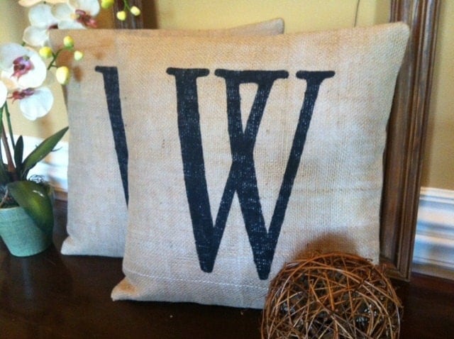 Burlap Pillow Personalized Burlap Pillow Personalized