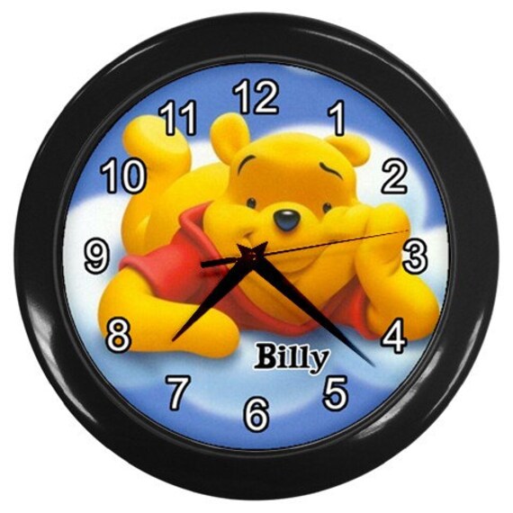 Personalized Disney Winnie The Pooh Wall Clock Gift Time
