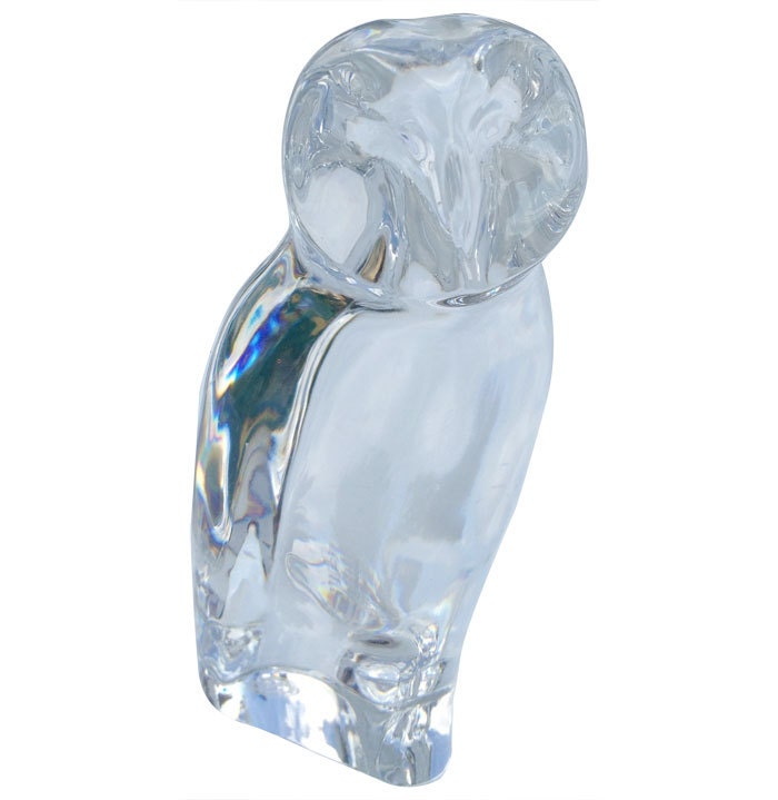 baccarat crystal owl figurine